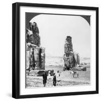 Colossal 'Memnon' Statues at Thebes, Egypt, 1905-Underwood & Underwood-Framed Photographic Print