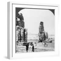 Colossal 'Memnon' Statues at Thebes, Egypt, 1905-Underwood & Underwood-Framed Photographic Print