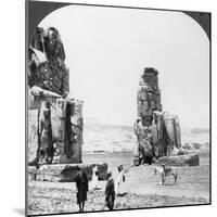 Colossal 'Memnon' Statues at Thebes, Egypt, 1905-Underwood & Underwood-Mounted Photographic Print