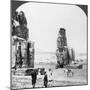 Colossal 'Memnon' Statues at Thebes, Egypt, 1905-Underwood & Underwood-Mounted Photographic Print