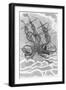 Colossal Octopus Attacking Ship, 1801-Science Source-Framed Giclee Print