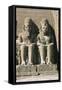 Colossal Sandstone Figures of Enthroned Ramses II-null-Framed Stretched Canvas