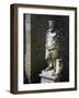 Colossal Statue of Aesculapius Uncovered in Khemissa and Situated Against Ruined Wall of Theatre-null-Framed Giclee Print