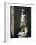 Colossal Statue of Aesculapius Uncovered in Khemissa and Situated Against Ruined Wall of Theatre-null-Framed Giclee Print