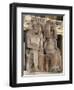 Colossal Statue of Amenhotep III and Tiyi-null-Framed Giclee Print