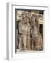 Colossal Statue of Amenhotep III and Tiyi-null-Framed Giclee Print