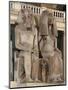 Colossal Statue of Amenhotep III and Tiyi-null-Mounted Giclee Print