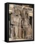 Colossal Statue of Amenhotep III and Tiyi-null-Framed Stretched Canvas