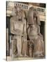 Colossal Statue of Amenhotep III and Tiyi-null-Stretched Canvas