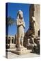 Colossal Statue of Ramses II and His Wife Nefertari-null-Stretched Canvas