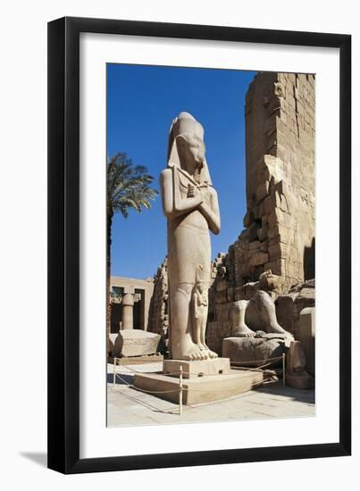 Colossal Statue of Ramses II and His Wife Nefertari-null-Framed Photographic Print