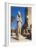 Colossal Statue of Ramses II and His Wife Nefertari-null-Framed Photographic Print