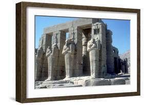 Colossal Statues of Rameses Ii, the Ramesseum, Temple of Rameses Ii, Luxor, Egypt, C1300 Bc-CM Dixon-Framed Photographic Print