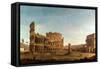 Colosseum and Arch of Constantine, Rome-Canaletto-Framed Stretched Canvas