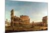 Colosseum and Arch of Constantine, Rome-Canaletto-Mounted Giclee Print