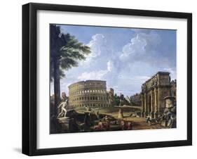 Colosseum and Arch of Constantine-null-Framed Giclee Print