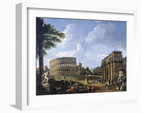 Colosseum and Arch of Constantine-null-Framed Giclee Print