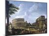 Colosseum and Arch of Constantine-null-Mounted Giclee Print