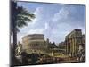 Colosseum and Arch of Constantine-null-Mounted Giclee Print