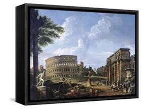 Colosseum and Arch of Constantine-null-Framed Stretched Canvas