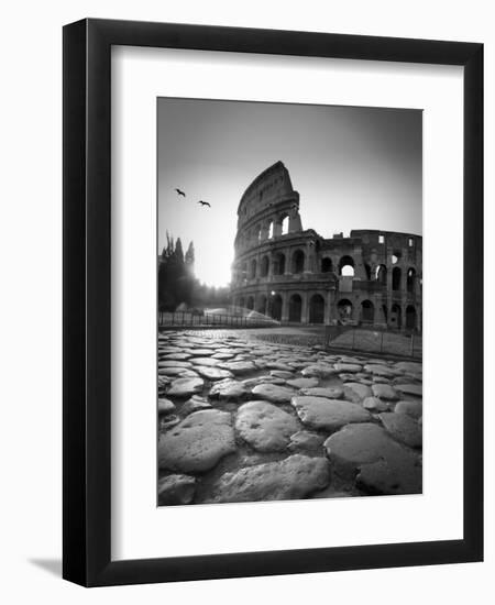 Colosseum and Via Sacra, Rome, Italy-Michele Falzone-Framed Premium Photographic Print