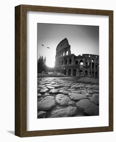 Colosseum and Via Sacra, Rome, Italy-Michele Falzone-Framed Photographic Print