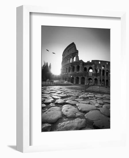 Colosseum and Via Sacra, Rome, Italy-Michele Falzone-Framed Photographic Print