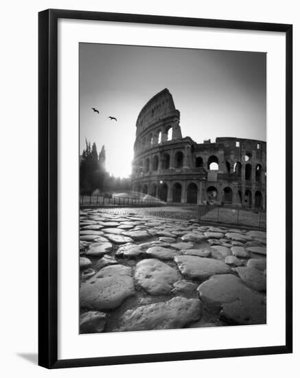 Colosseum and Via Sacra, Rome, Italy-Michele Falzone-Framed Photographic Print