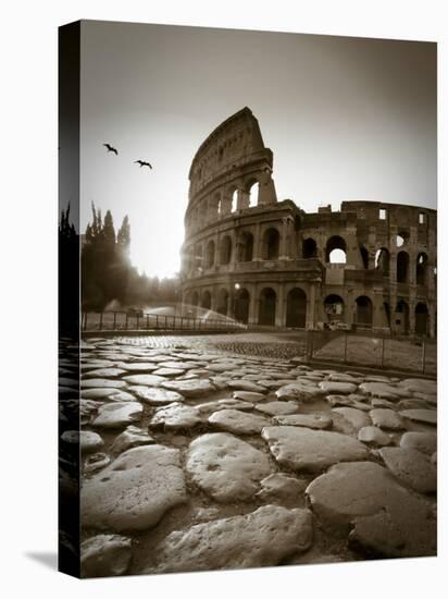 Colosseum and Via Sacra, Rome, Italy-Michele Falzone-Stretched Canvas