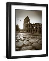 Colosseum and Via Sacra, Rome, Italy-Michele Falzone-Framed Premium Photographic Print