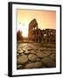 Colosseum and Via Sacra, Sunrise, Rome, Italy-Michele Falzone-Framed Photographic Print