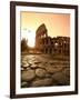 Colosseum and Via Sacra, Sunrise, Rome, Italy-Michele Falzone-Framed Photographic Print