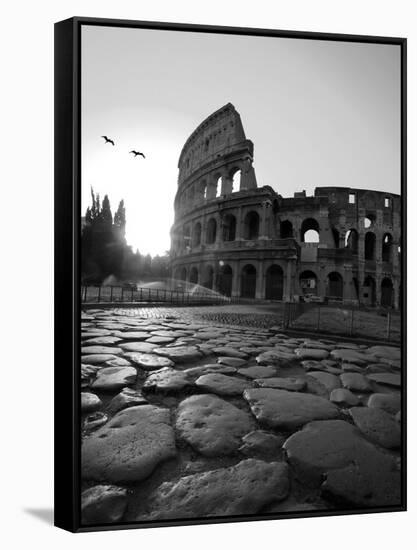 Colosseum and Via Sacra, Sunrise, Rome, Italy-Michele Falzone-Framed Stretched Canvas