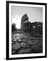 Colosseum and Via Sacra, Sunrise, Rome, Italy-Michele Falzone-Framed Photographic Print