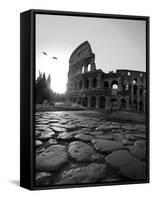 Colosseum and Via Sacra, Sunrise, Rome, Italy-Michele Falzone-Framed Stretched Canvas