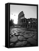 Colosseum and Via Sacra, Sunrise, Rome, Italy-Michele Falzone-Framed Stretched Canvas