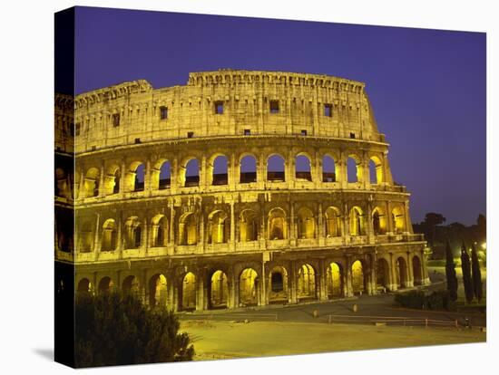 Colosseum at Night, Rome, Italy-Roy Rainford-Stretched Canvas