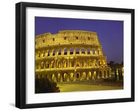 Colosseum at Night, Rome, Italy-Roy Rainford-Framed Photographic Print