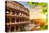 Colosseum at Sunset in Rome, Italy-sborisov-Stretched Canvas