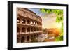 Colosseum at Sunset in Rome, Italy-sborisov-Framed Photographic Print