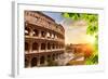 Colosseum at Sunset in Rome, Italy-sborisov-Framed Photographic Print