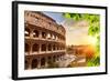 Colosseum at Sunset in Rome, Italy-sborisov-Framed Photographic Print