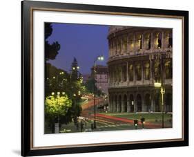 Colosseum Illuminated at Night in Rome, Lazio, Italy, Europe-null-Framed Photographic Print