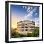 Colosseum in Rome at sunset, Italy-Jan Christopher Becke-Framed Photographic Print