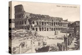 Colosseum in Rome with Meta Sudans, Ruins-null-Stretched Canvas