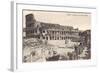 Colosseum in Rome with Meta Sudans, Ruins-null-Framed Art Print