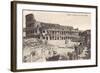 Colosseum in Rome with Meta Sudans, Ruins-null-Framed Art Print