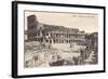 Colosseum in Rome with Meta Sudans, Ruins-null-Framed Art Print