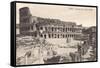 Colosseum in Rome with Meta Sudans, Ruins-null-Framed Stretched Canvas