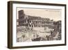 Colosseum in Rome with Meta Sudans, Ruins-null-Framed Art Print